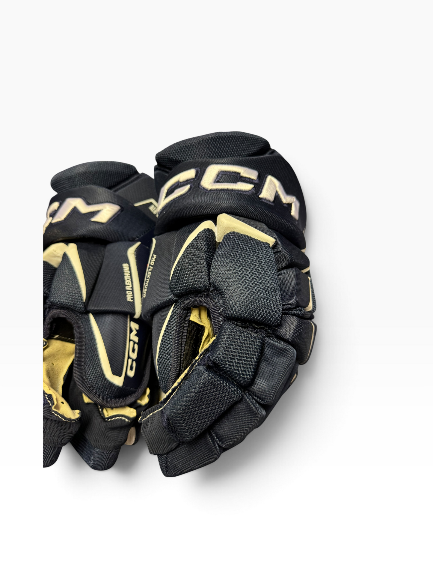 CCM Jetspeed FT6 Pro Senior Ice Hockey Gloves 14” Navy Used