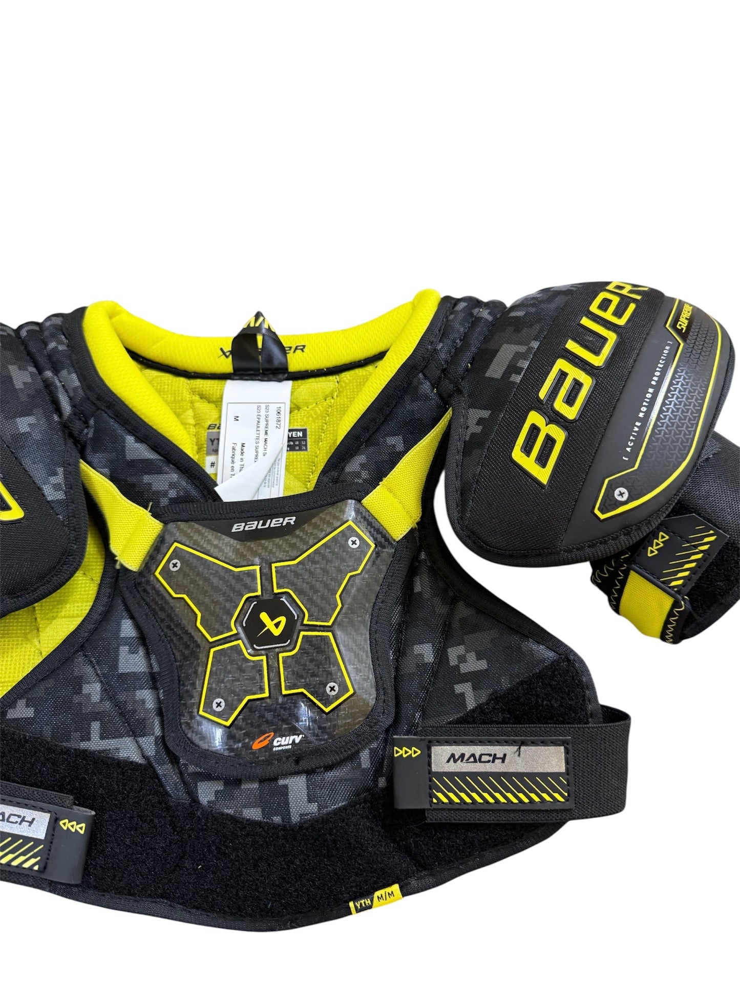 Bauer Supreme Mach Youth Ice Hockey Shoulder Pads – Medium Excellent Condition