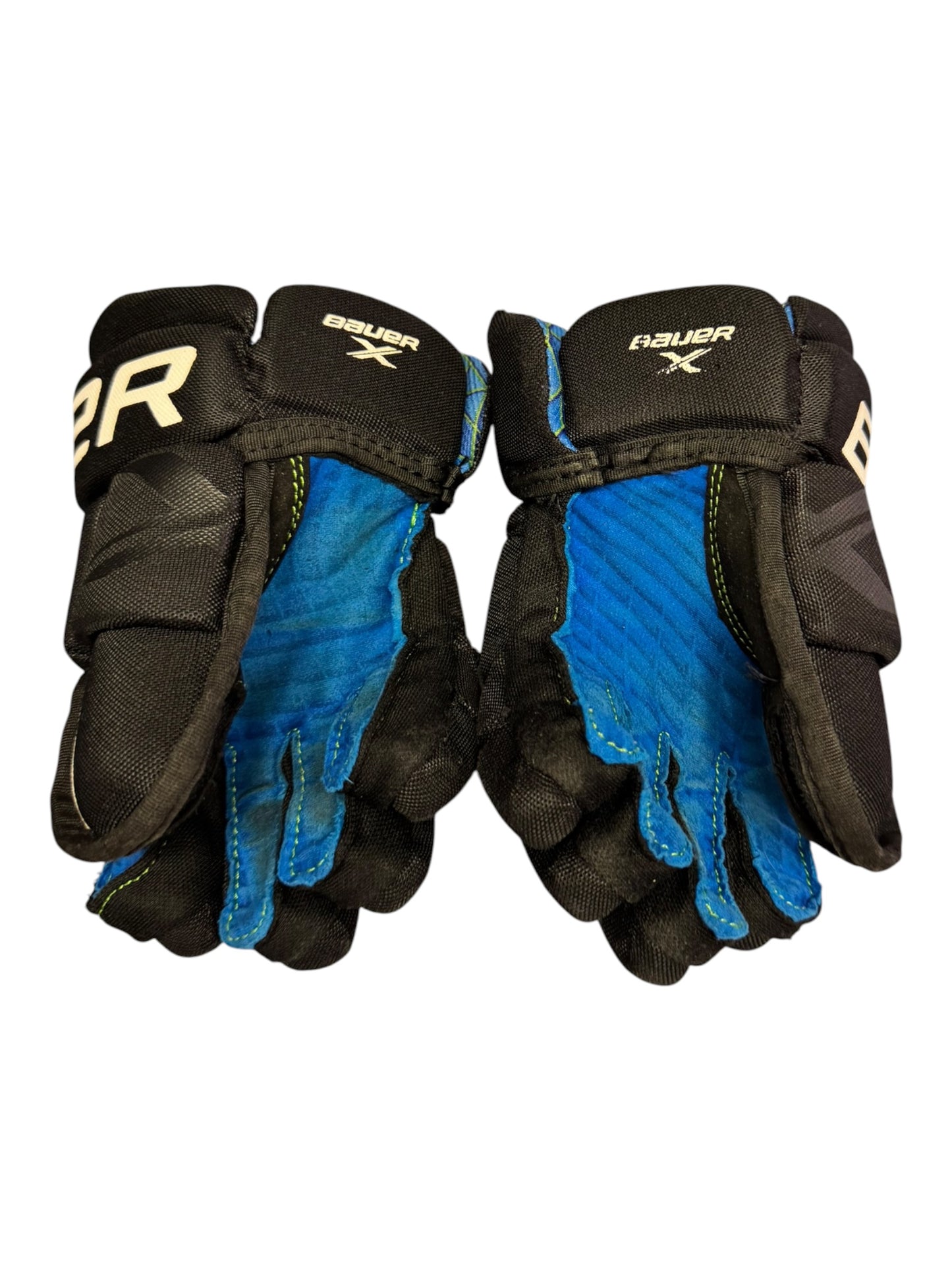 Bauer X S24 Youth Ice Hockey Gloves – 9” – Black/Blue – Used