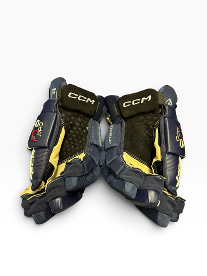 CCM Jetspeed FT6 Pro Senior Ice Hockey Gloves 14” Navy Used