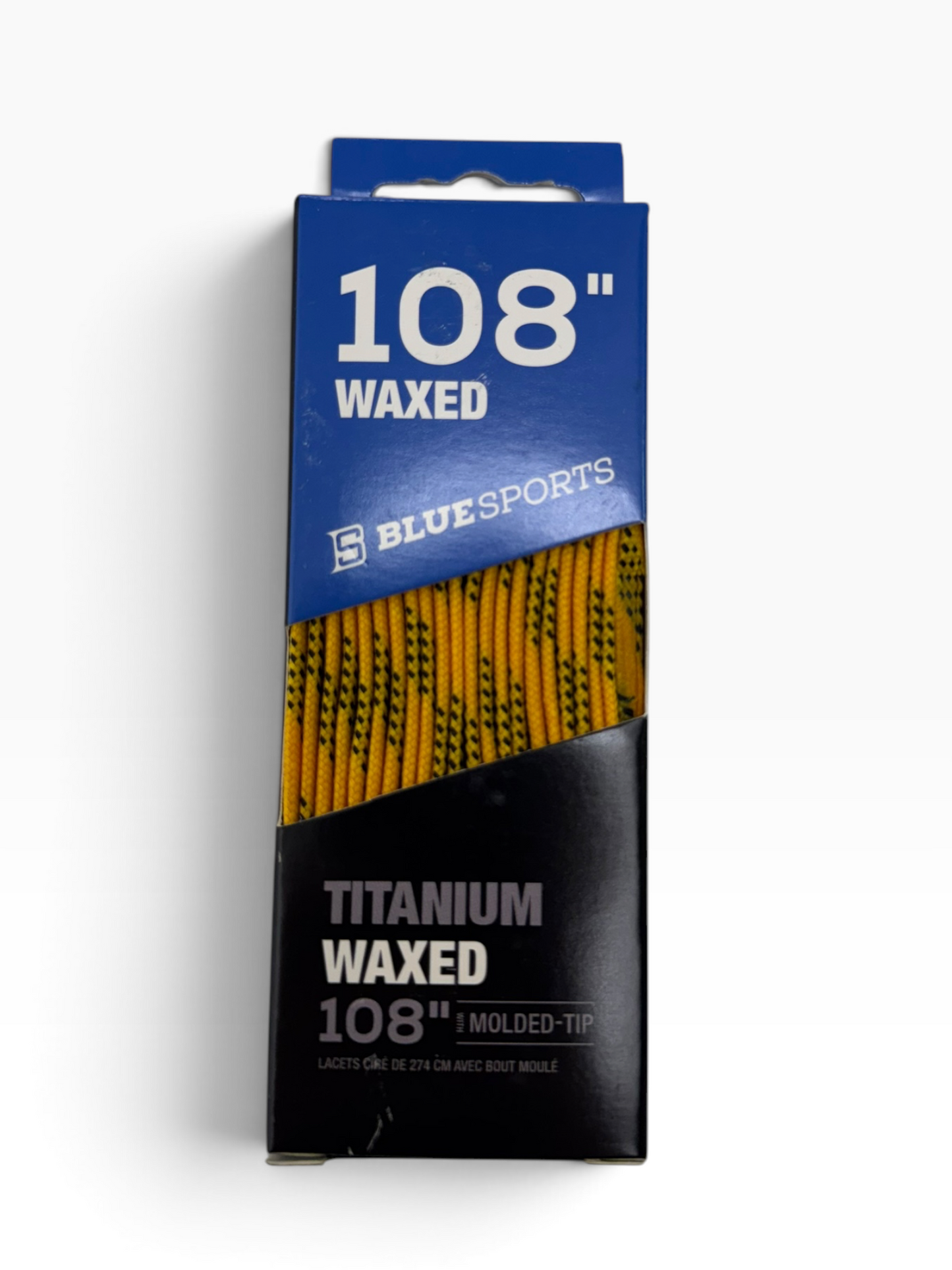 Blue Line Sports Titanium Waxed Moulded Tip Ice Hockey Laces