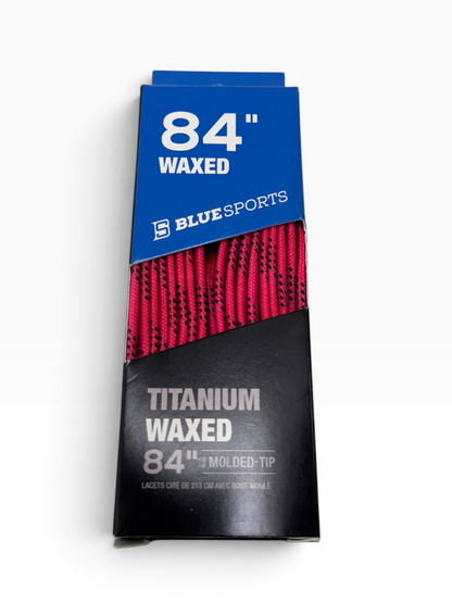 Blue Line Sports Titanium Waxed Moulded Tip Ice Hockey Laces