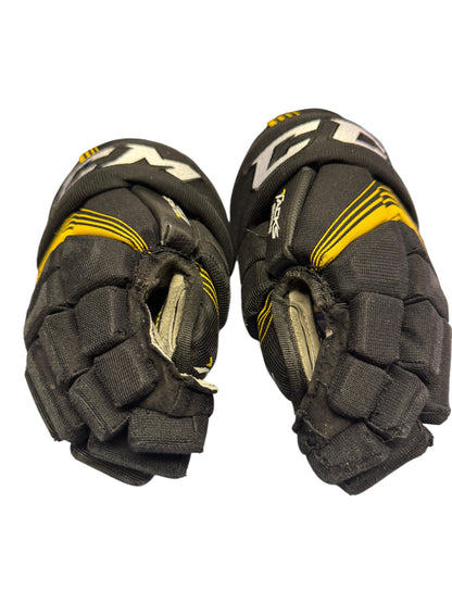 CCM Tacks 5092 Junior Ice Hockey Gloves – 11” – Black/Yellow – Used