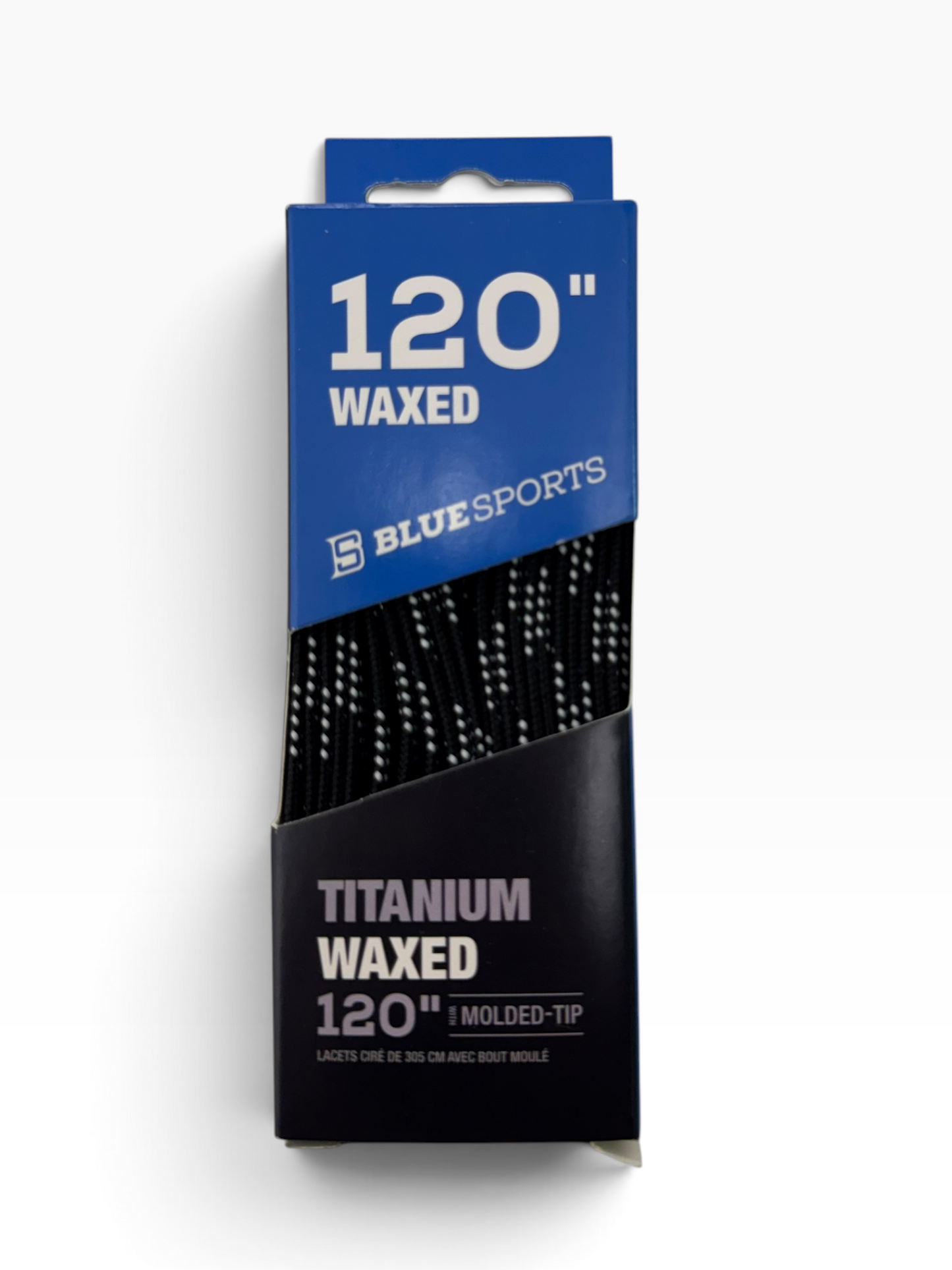 Blue Line Sports Titanium Waxed Moulded Tip Ice Hockey Laces
