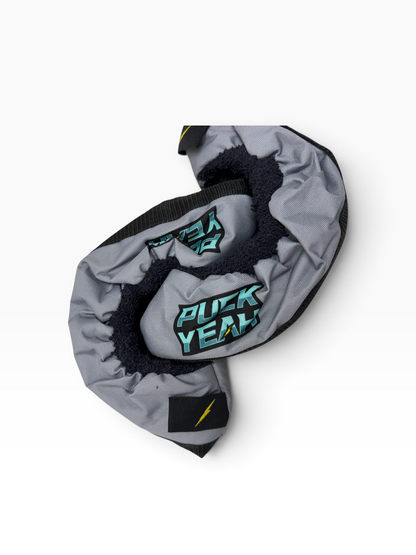 Puck Yeah Ice Hockey Fabric Skate Guards – Grey – Junior