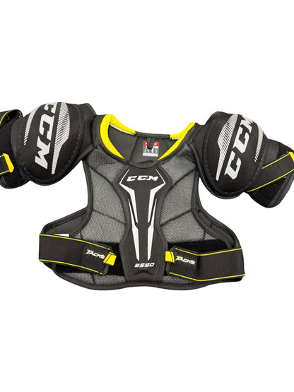 CCM Tacks 9550 Junior Ice Hockey Shoulder Pads Large – Black/Yellow
