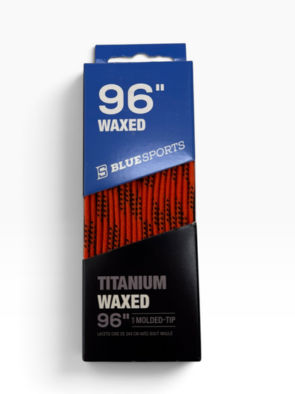 Blue Line Sports Titanium Waxed Moulded Tip Ice Hockey Laces
