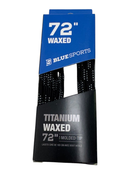 Blue Line Sports Titanium Waxed Moulded Tip Ice Hockey Laces
