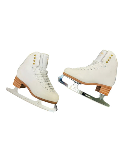 Jackson Elite Women’s Figure Ice Skates – White, Size 5