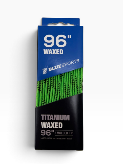 Blue Line Sports Titanium Waxed Moulded Tip Ice Hockey Laces
