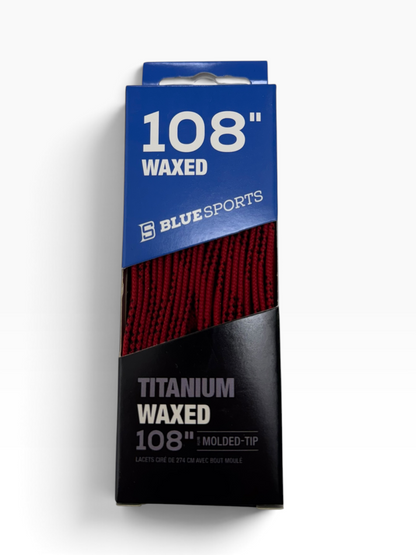 Blue Line Sports Titanium Waxed Moulded Tip Ice Hockey Laces