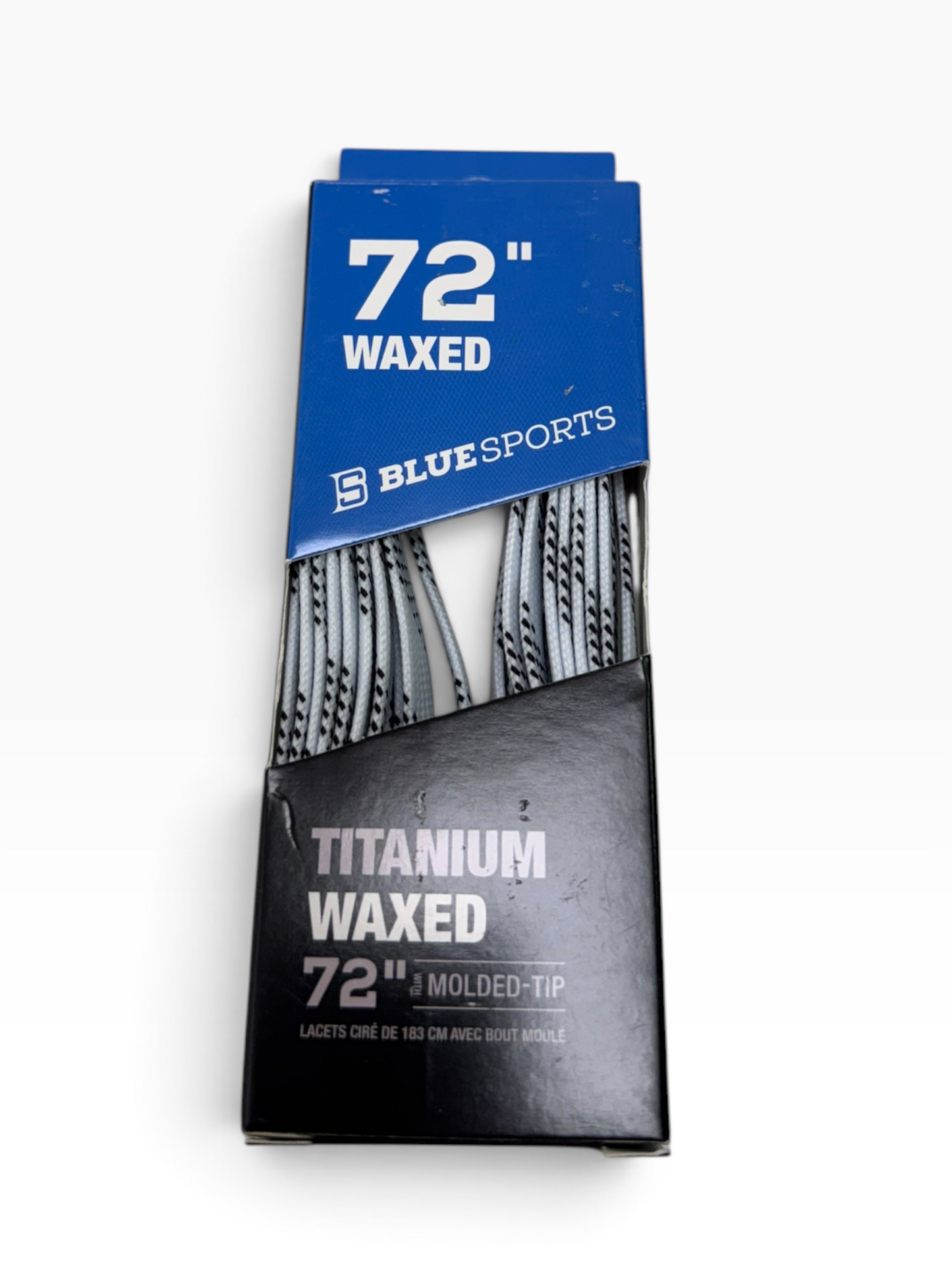 Blue Line Sports Titanium Waxed Moulded Tip Ice Hockey Laces