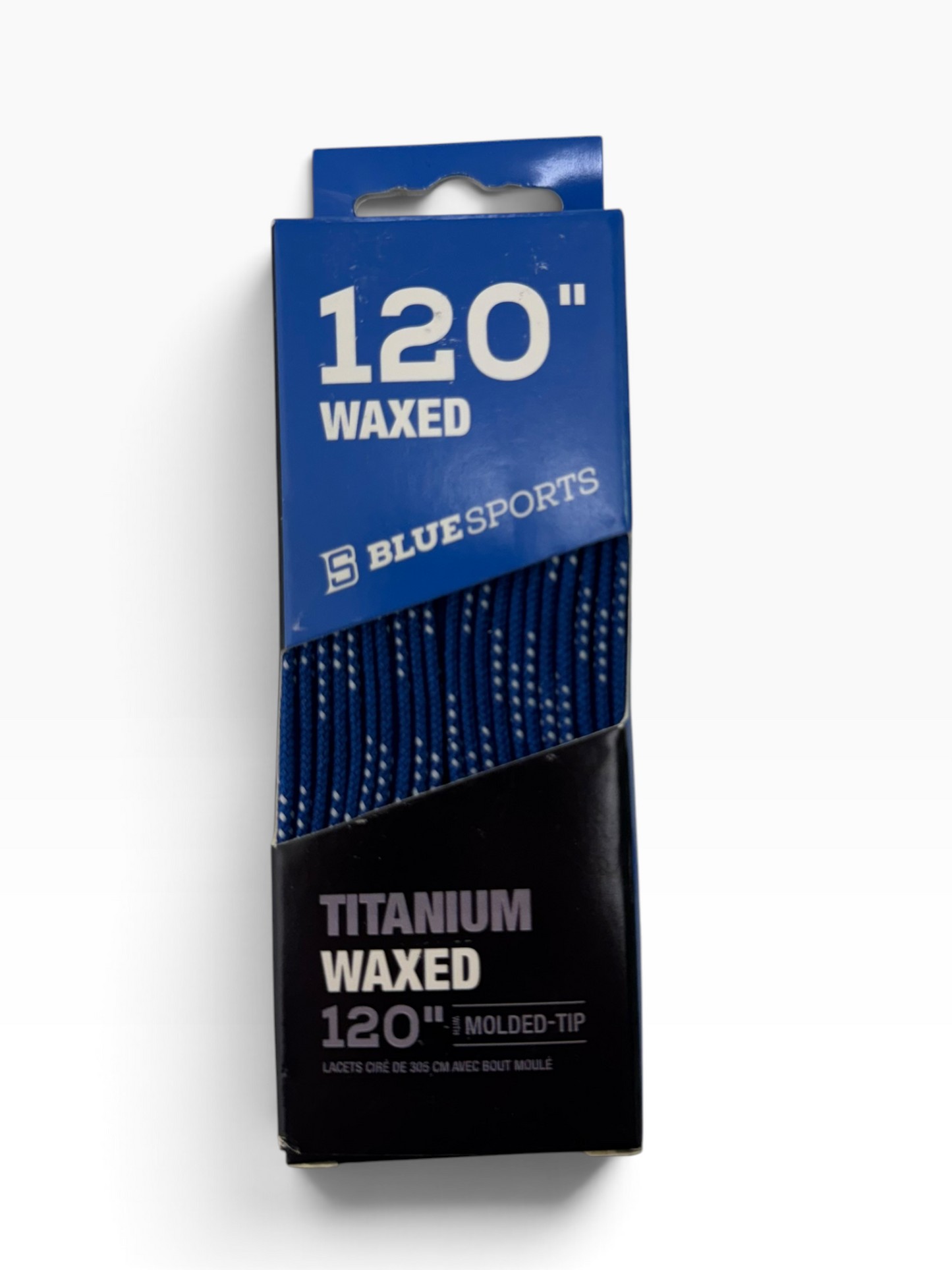 Blue Line Sports Titanium Waxed Moulded Tip Ice Hockey Laces