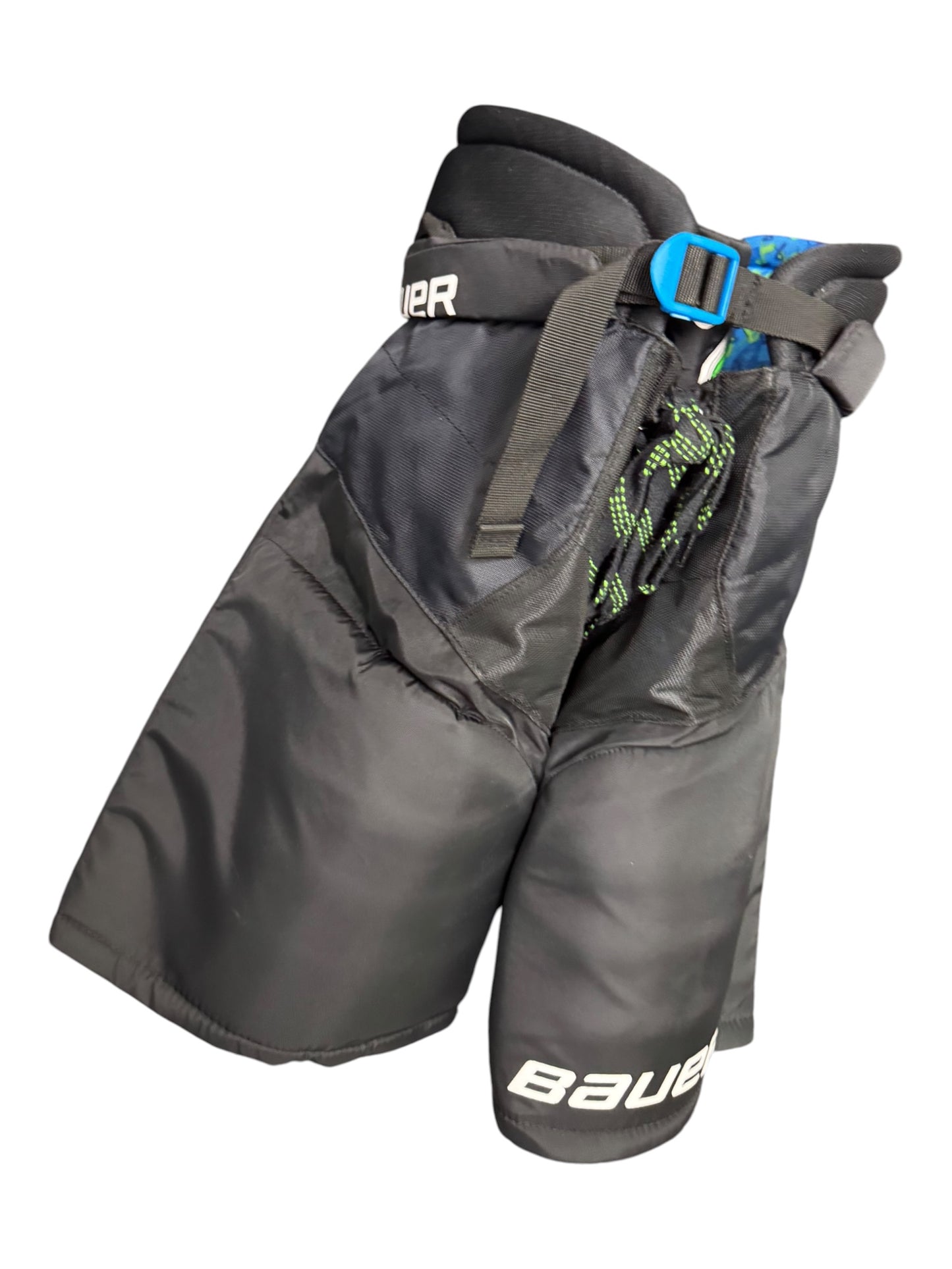 Bauer X S24 Junior Ice Hockey Shorts – Large – Black/Blue – Used
