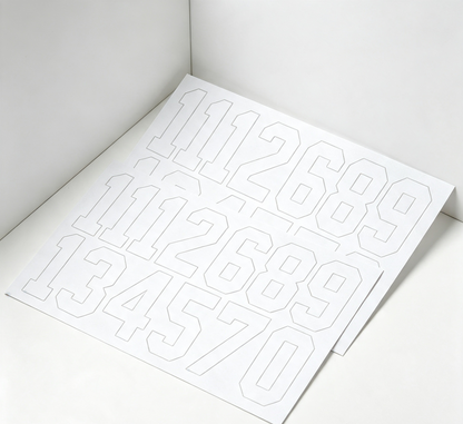 A&R Helmet Numbers Decals