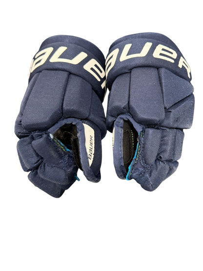 Bauer X S24 Youth Ice Hockey Gloves 9” Navy Blue Used