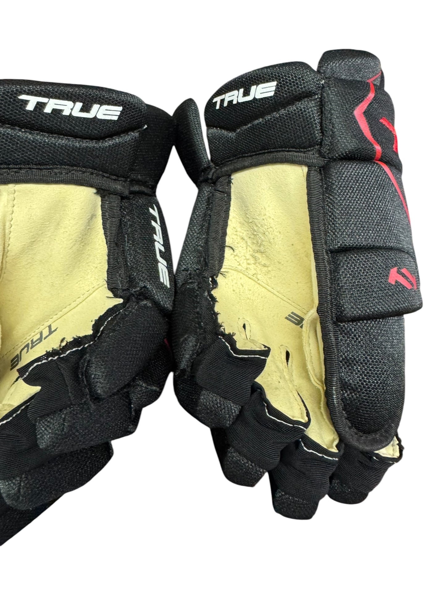 TRUE Junior Ice Hockey Gloves 11” Black & Red