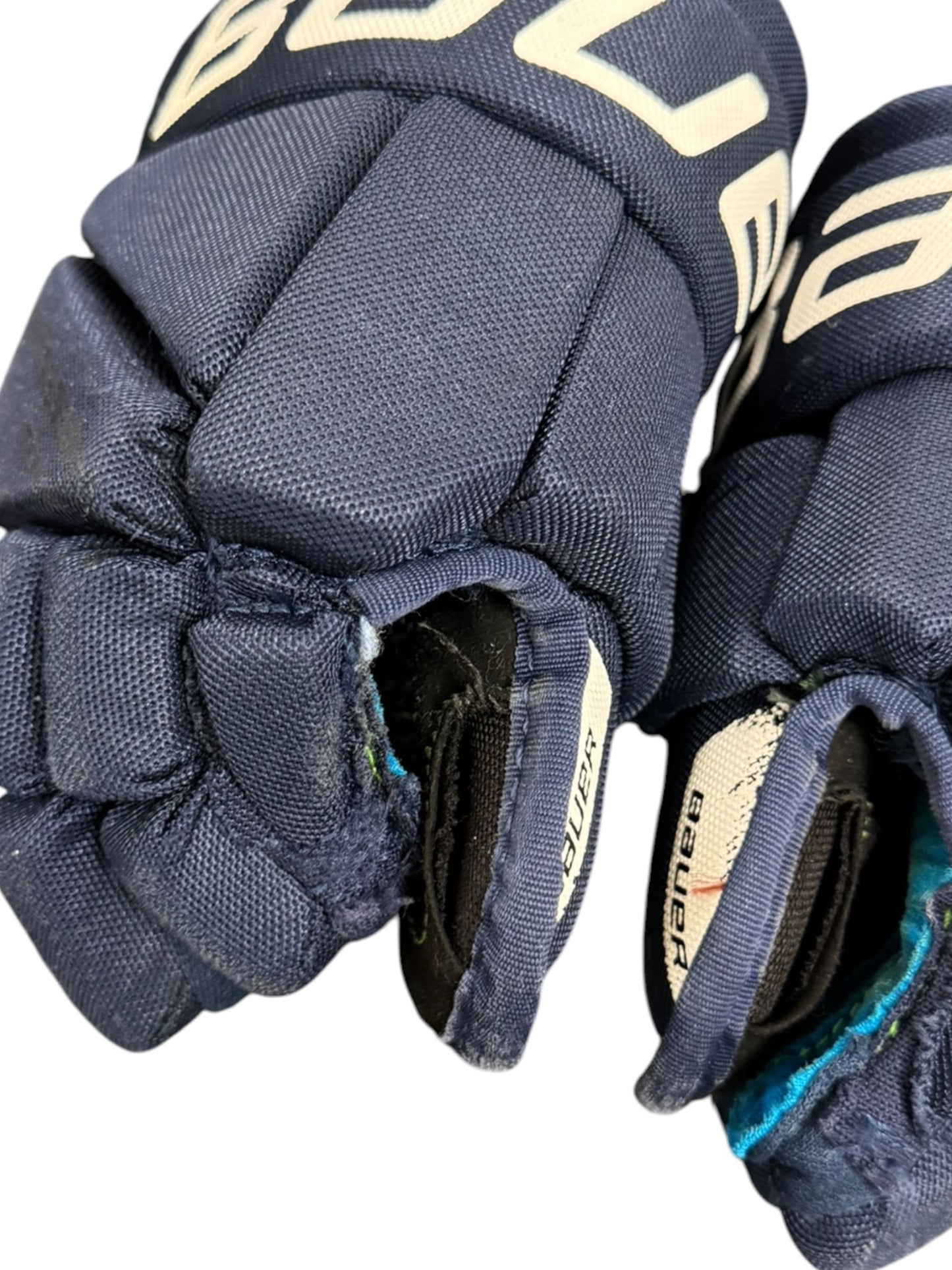 Bauer X S24 Youth Ice Hockey Gloves 9” Navy Blue Used