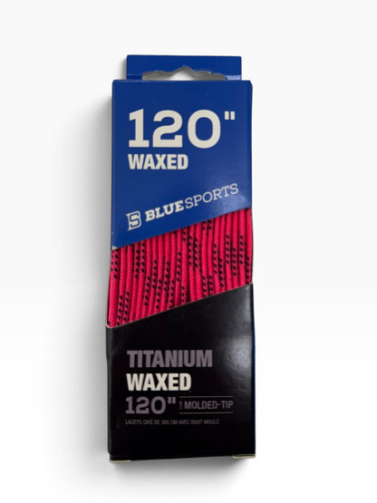 Blue Line Sports Titanium Waxed Moulded Tip Ice Hockey Laces