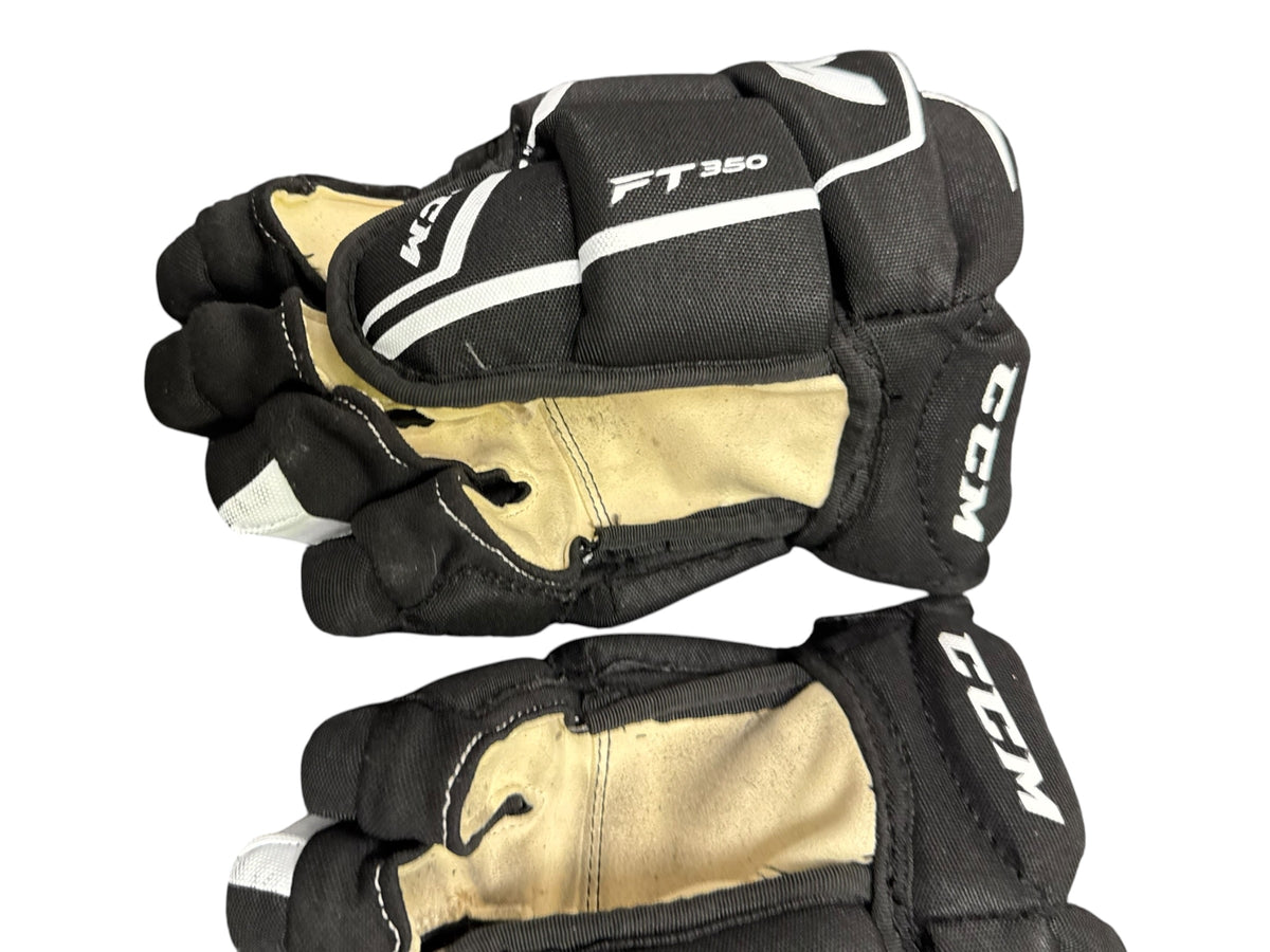 CCM FT350 Junior Ice Hockey Gloves – Black, 11”