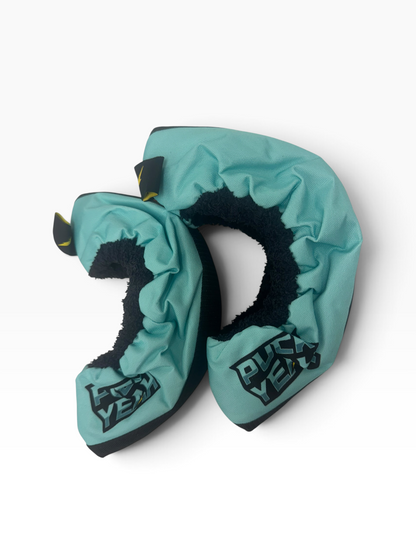 Puck Yeah Ice Hockey Fabric Skate Guards – Turquoise – Junior & Senior