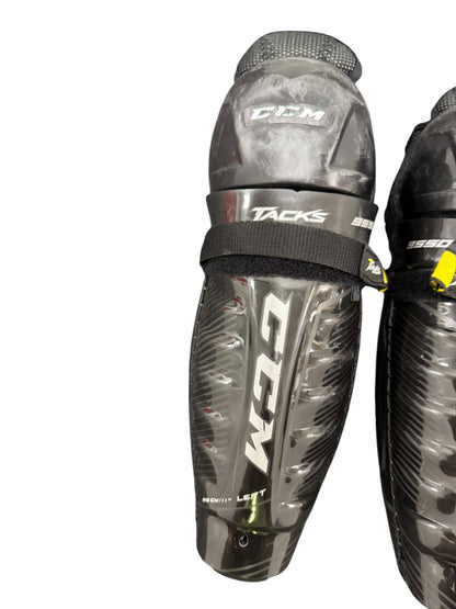 CCM Tacks 9550 Junior Ice Hockey Shin Pads 11” Black