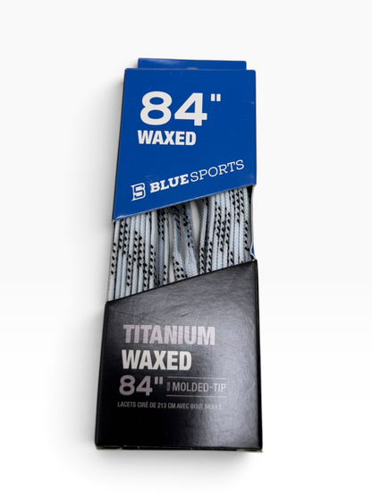Blue Line Sports Titanium Waxed Moulded Tip Ice Hockey Laces