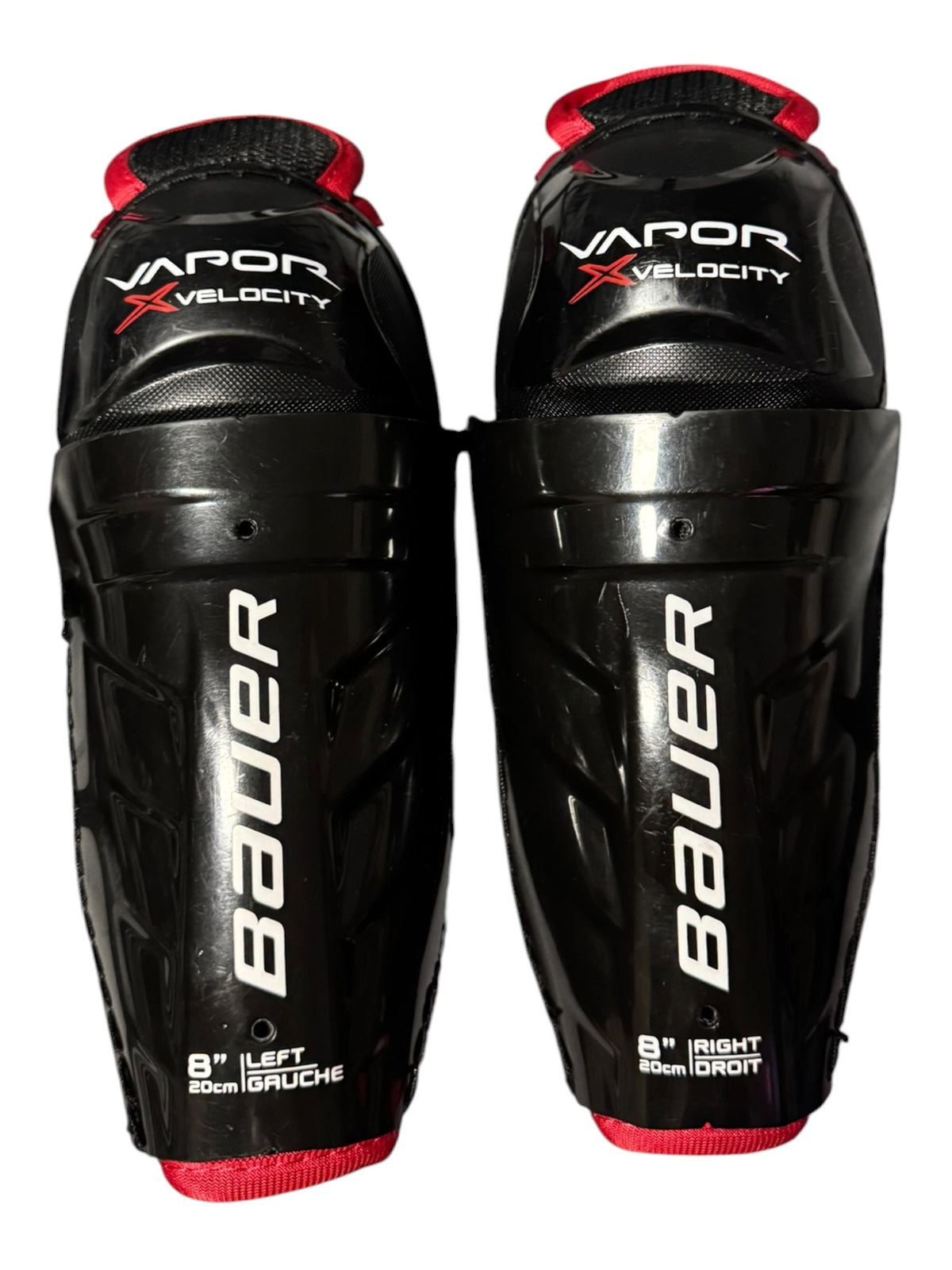 Bauer Vapor Velocity Youth Ice Hockey Shin Pads – 8”
