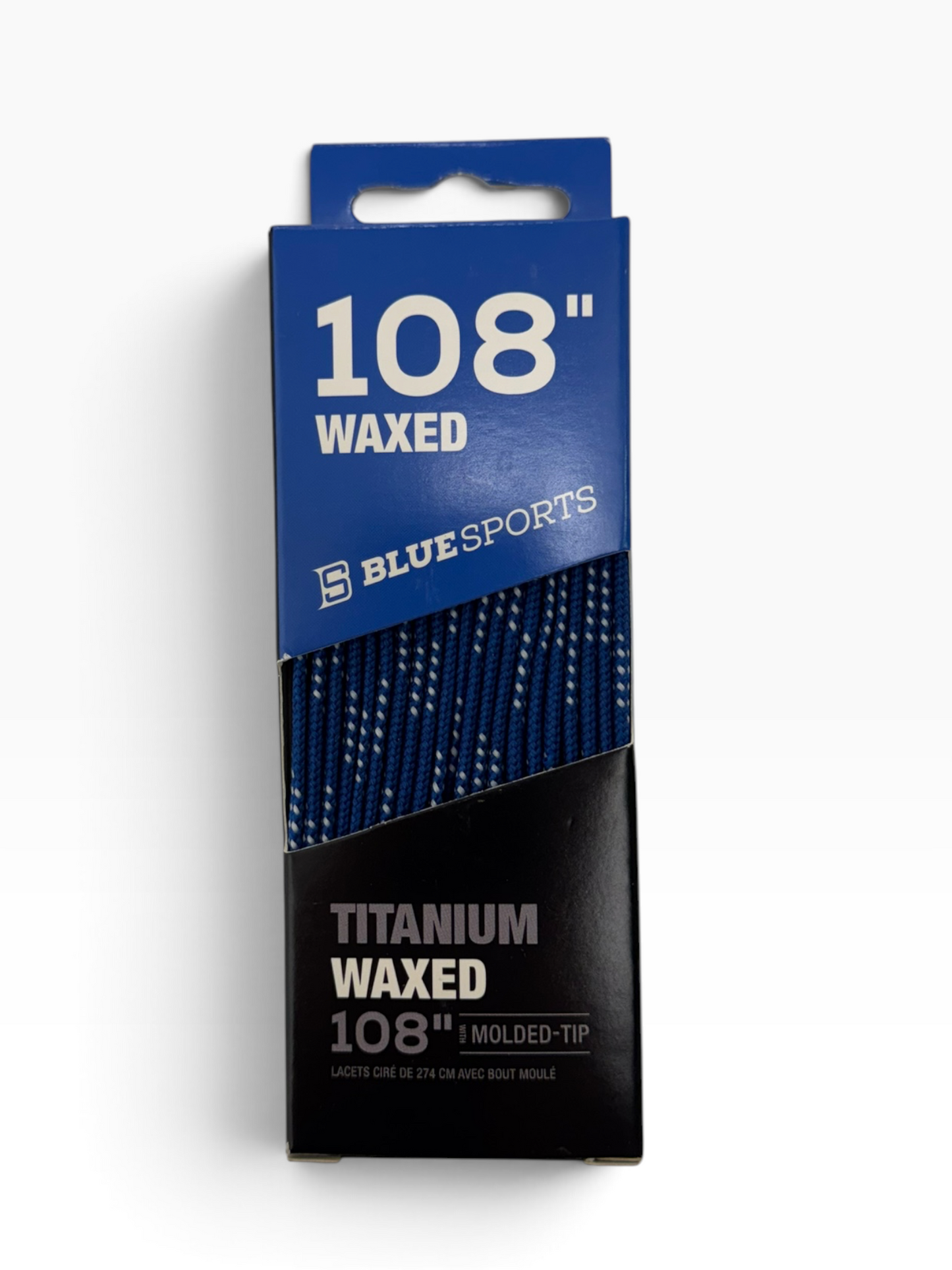 Blue Line Sports Titanium Waxed Moulded Tip Ice Hockey Laces