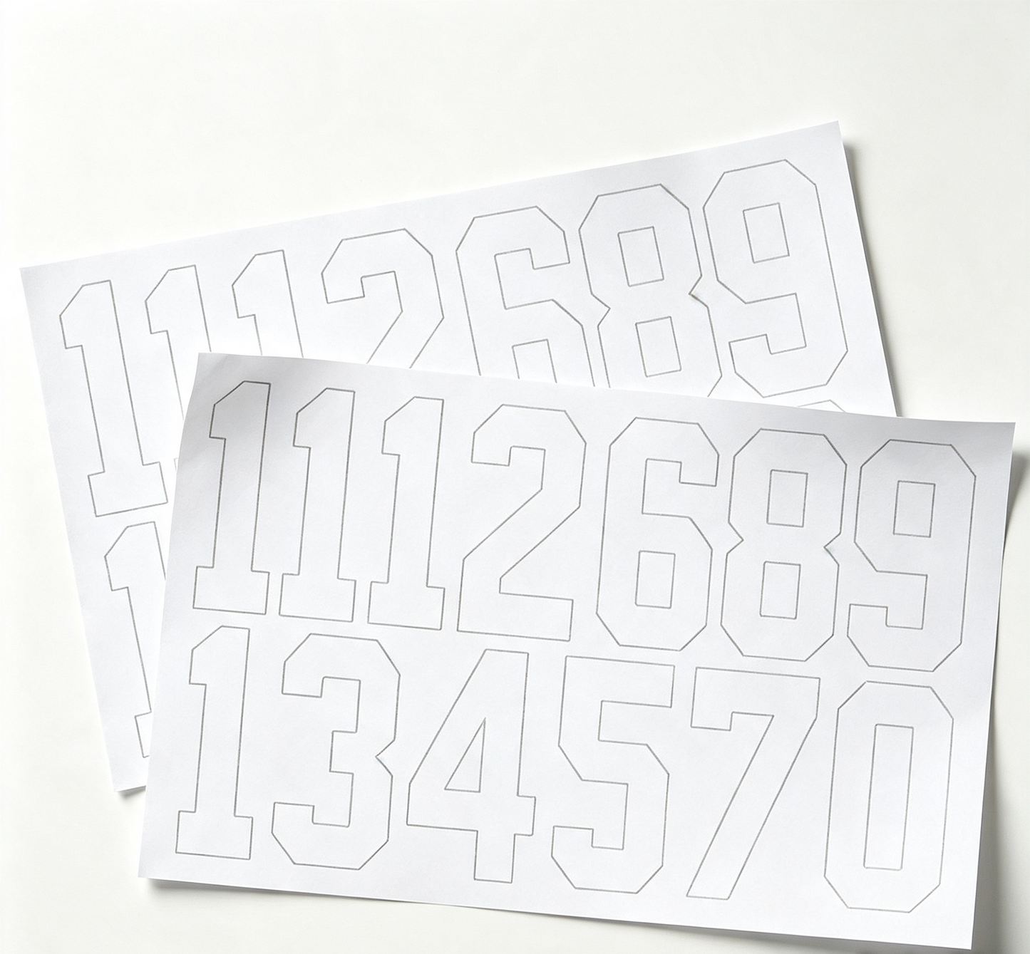 A&R Helmet Numbers Decals