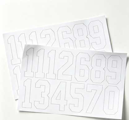 A&R Helmet Numbers Decals