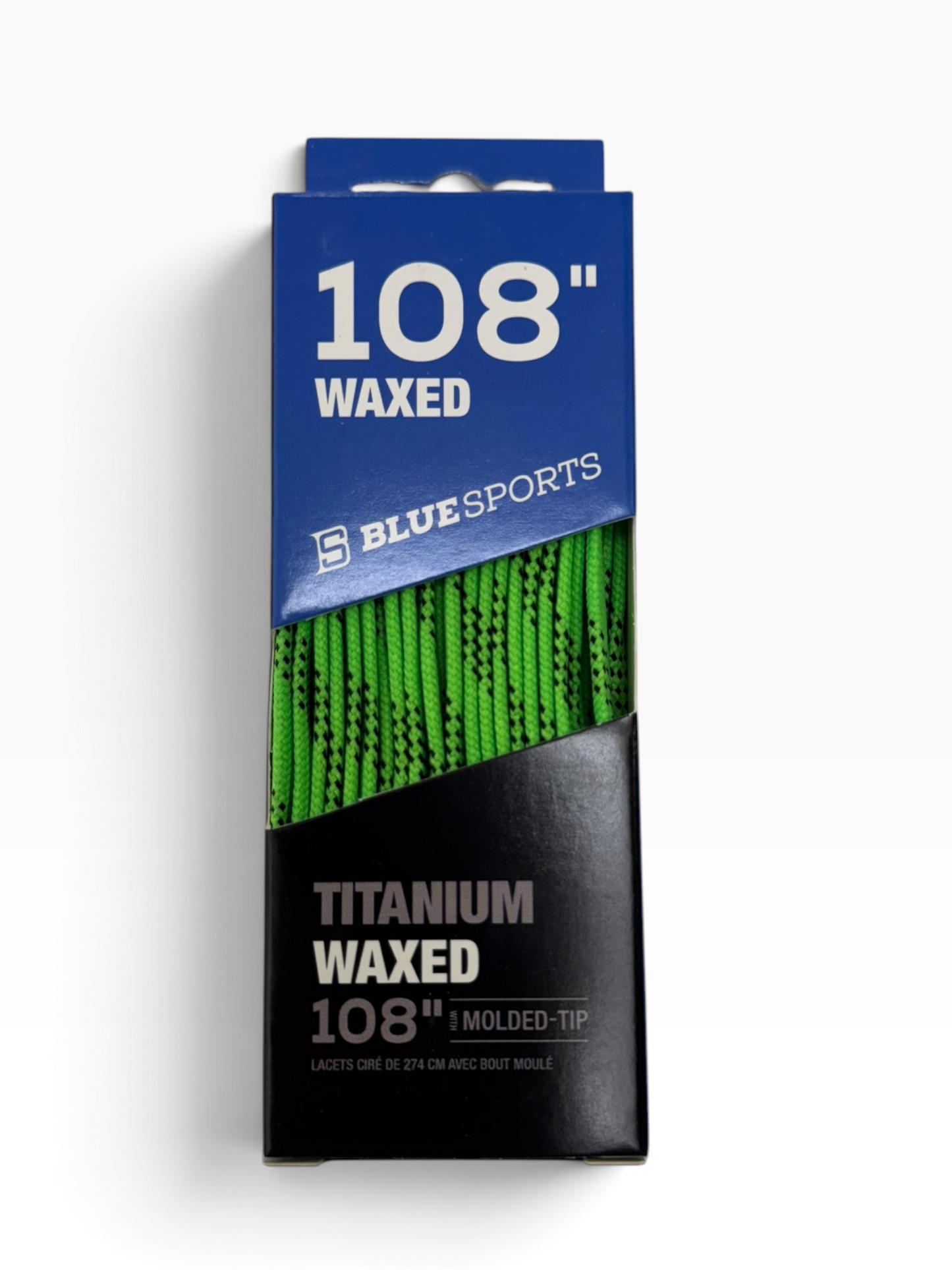 Blue Line Sports Titanium Waxed Moulded Tip Ice Hockey Laces