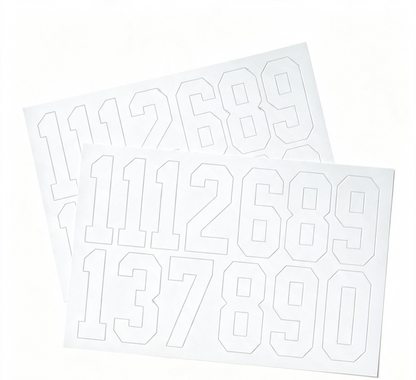 A&R Helmet Numbers Decals