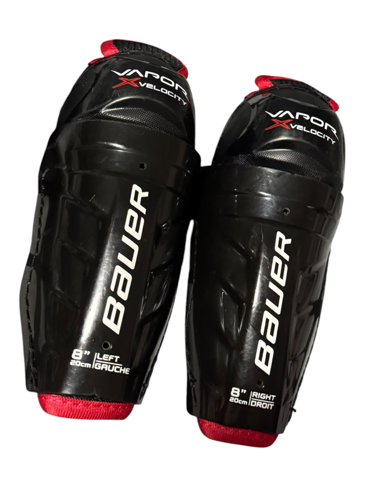 Bauer Vapor Velocity Youth Ice Hockey Shin Pads – 8”