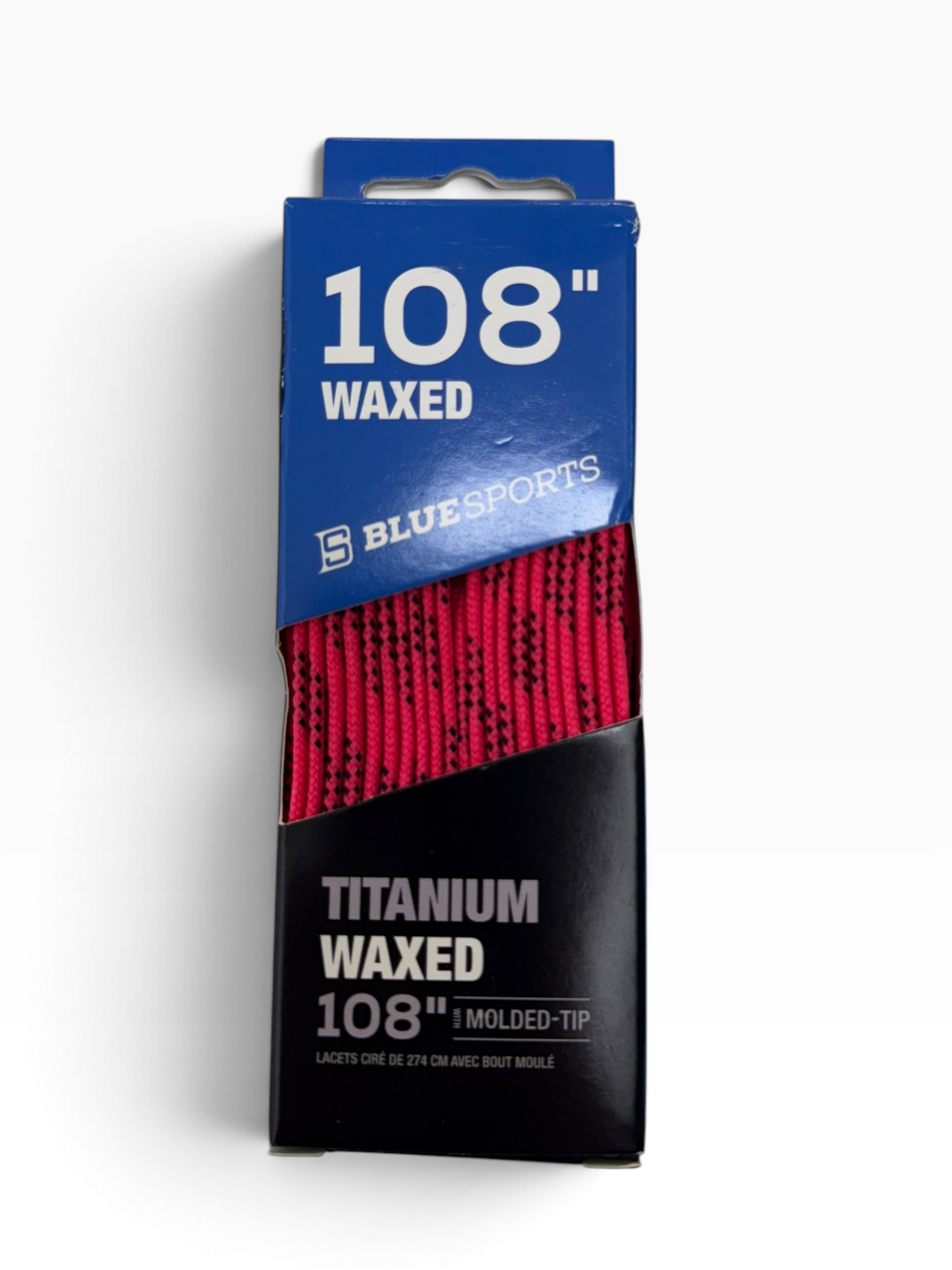 Blue Line Sports Titanium Waxed Moulded Tip Ice Hockey Laces