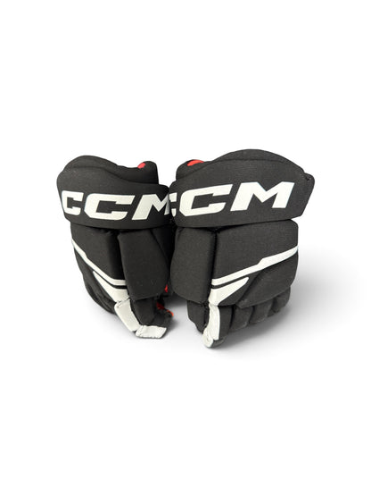 CCM NEXT Youth Ice Hockey Gloves 9” Black/Red Used
