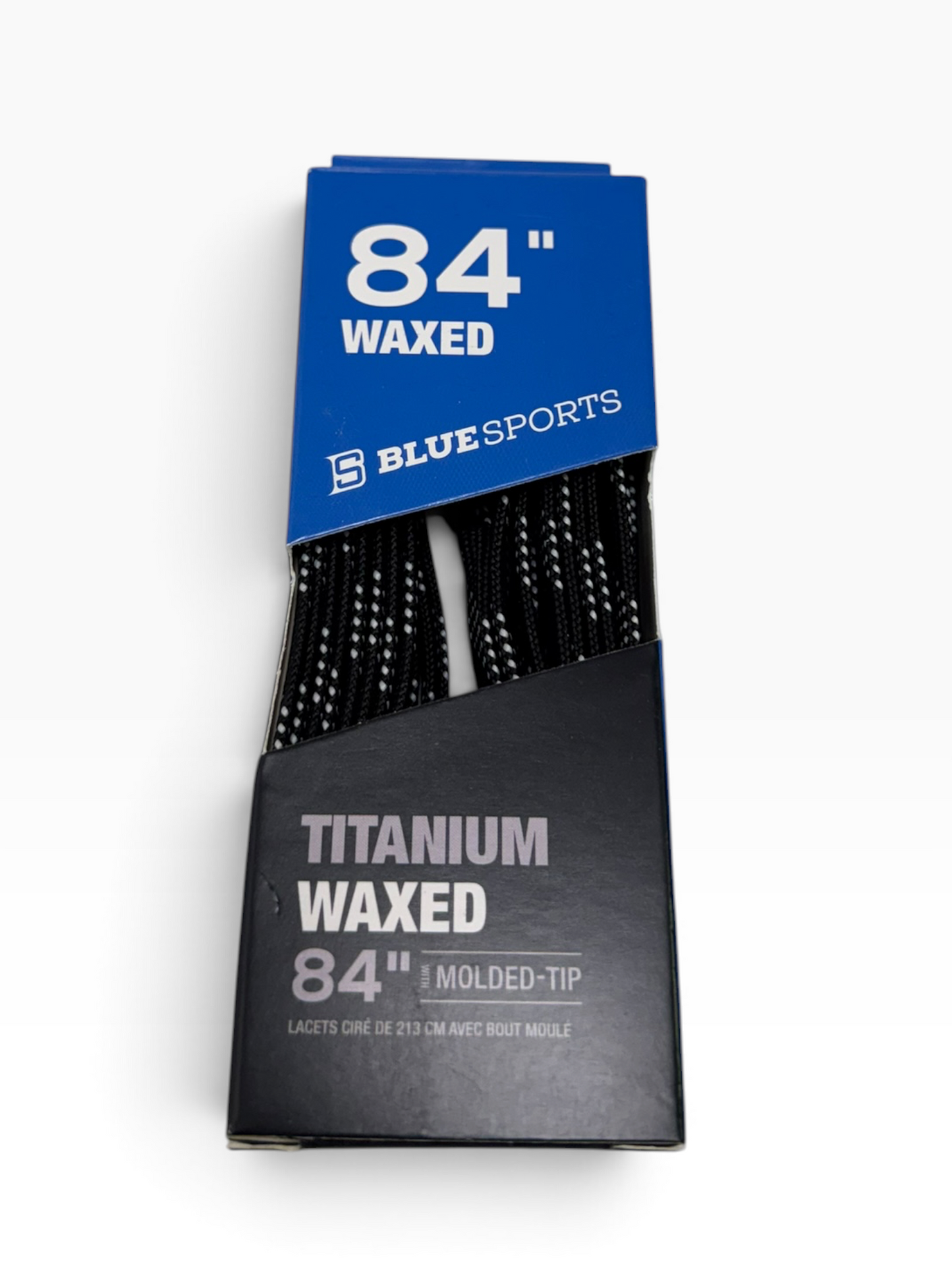 Blue Line Sports Titanium Waxed Moulded Tip Ice Hockey Laces
