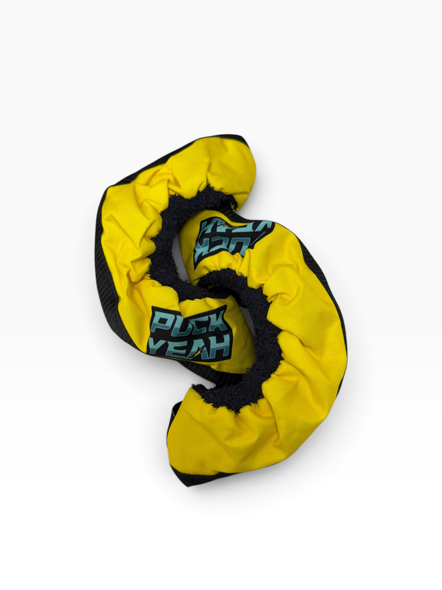 Puck Yeah Ice Hockey Fabric Skate Guards – Yellow – Junior & Senior