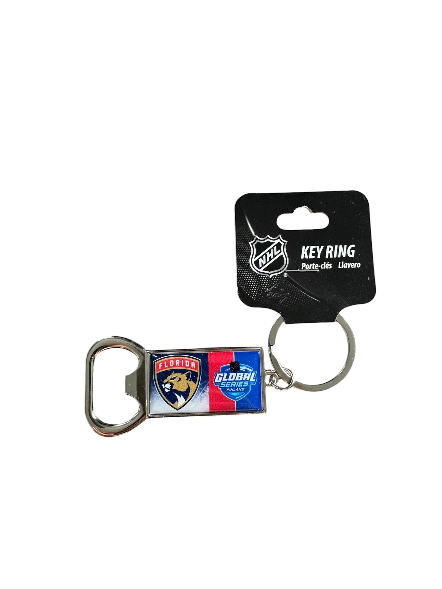 NHL Global Series ice hockey keyring and bottle opener