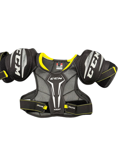 CCM Tacks 9550 Junior Ice Hockey Shoulder Pads Large – Black/Yellow