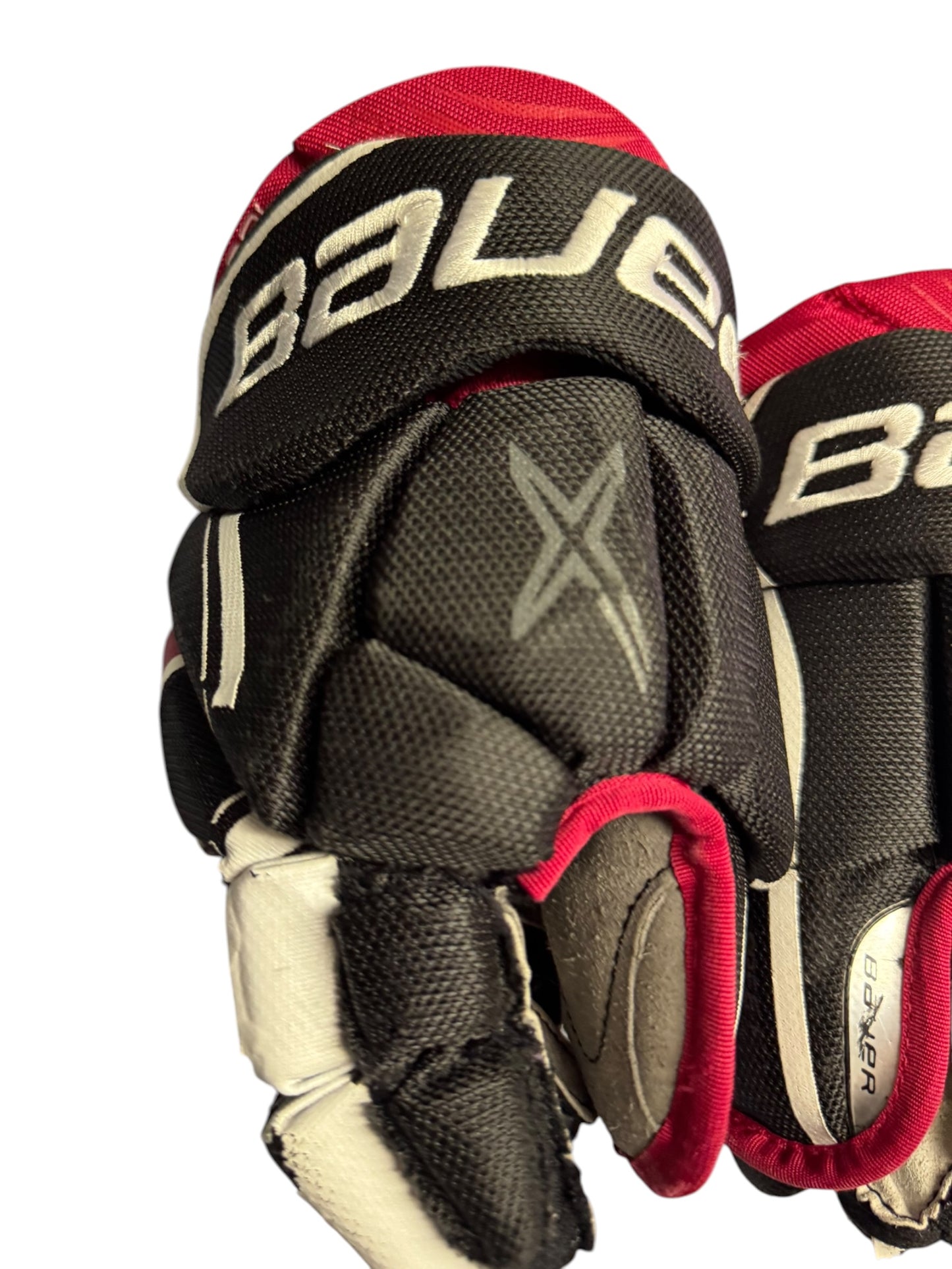 Bauer Vapor X900 Lite Junior Ice Hockey Gloves – 11” – Black/Red – Used