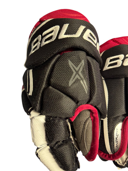 Bauer Vapor X900 Lite Junior Ice Hockey Gloves – 11” – Black/Red – Used
