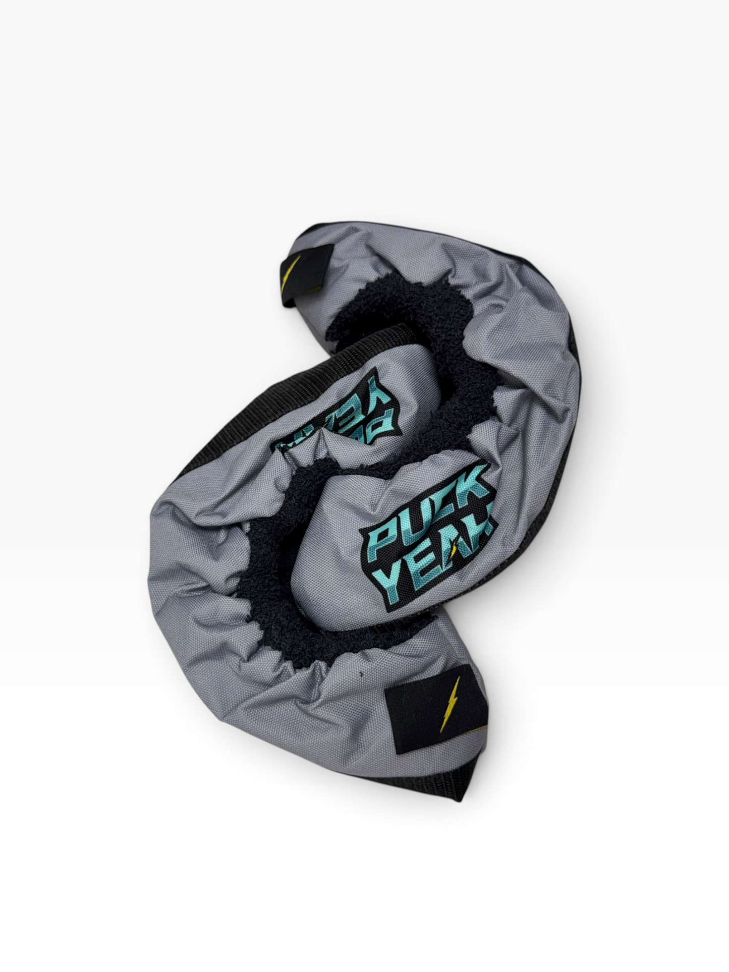 Puck Yeah Ice Hockey Fabric Skate Guards – Grey – Junior