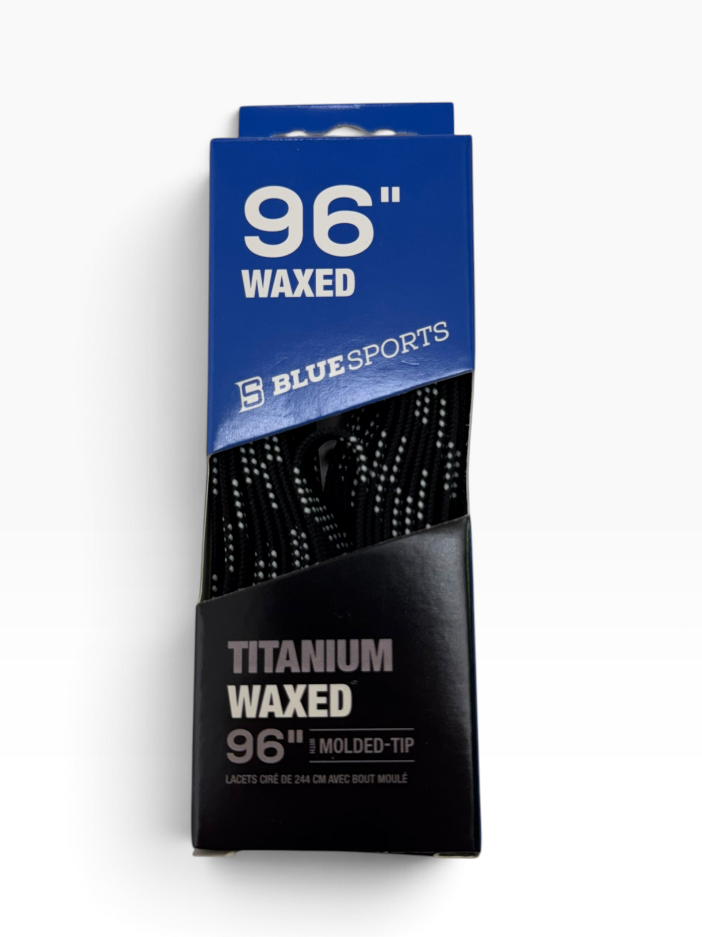 Blue Line Sports Titanium Waxed Moulded Tip Ice Hockey Laces