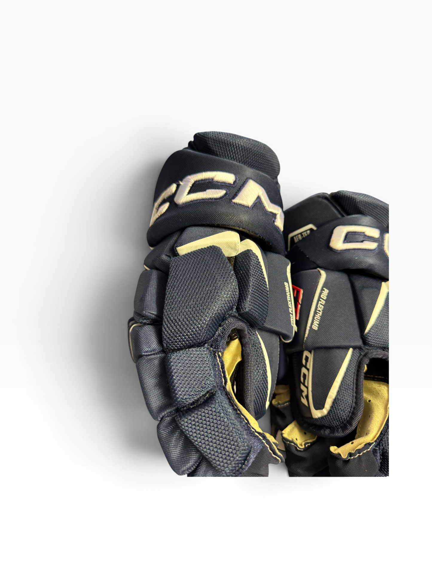 CCM Jetspeed FT6 Pro Senior Ice Hockey Gloves 14” Navy Used