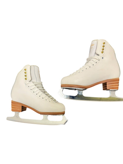 Jackson Elite Women’s Figure Ice Skates – White, Size 5