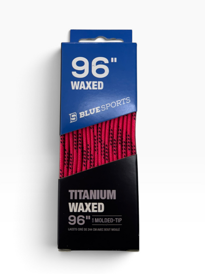 Blue Line Sports Titanium Waxed Moulded Tip Ice Hockey Laces