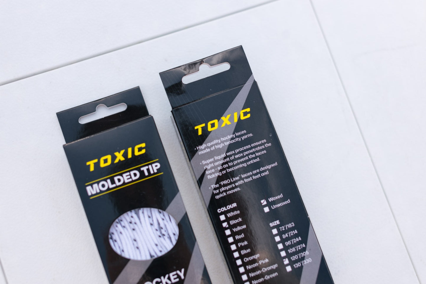 Toxic Hockey Ice Hockey Skate Laces White 72” to 120” Durable