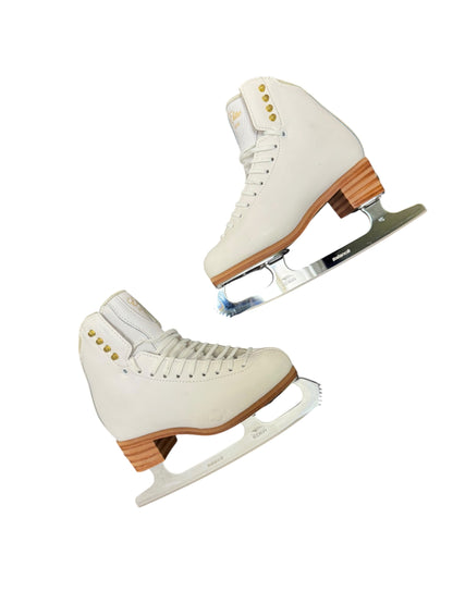 Jackson Elite Women’s Figure Ice Skates – White, Size 5