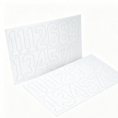 A&R Helmet Numbers Decals